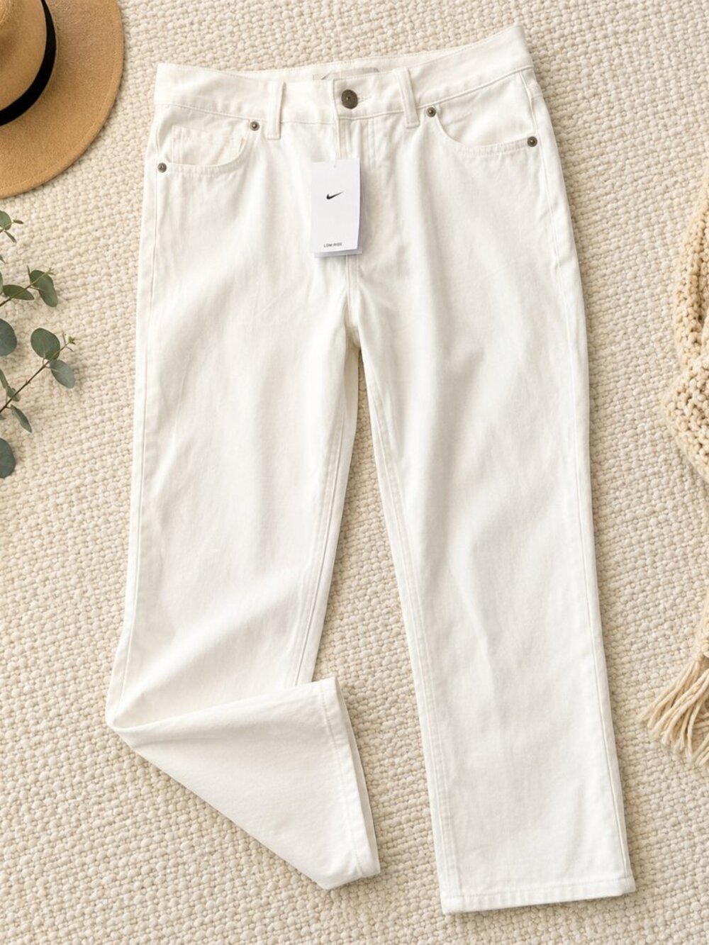 Nike Golf Dri-FIT Womens Size 8 White Slim Fit Pants Stretch NWT